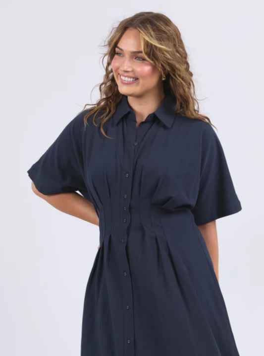 Scarlett Midi Dress - Navy