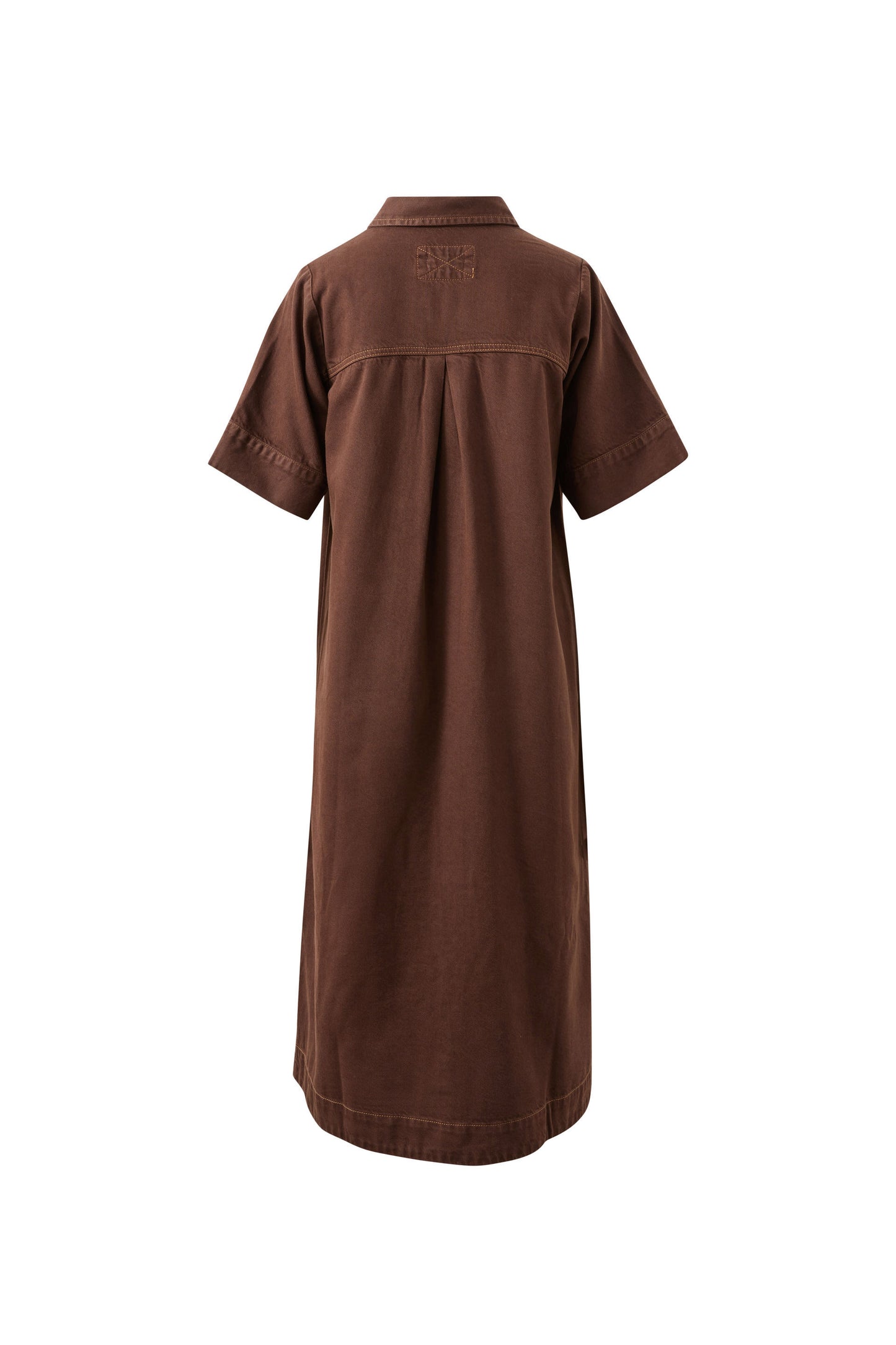 Ava Short Sleeve Midi Dress | Chocolate