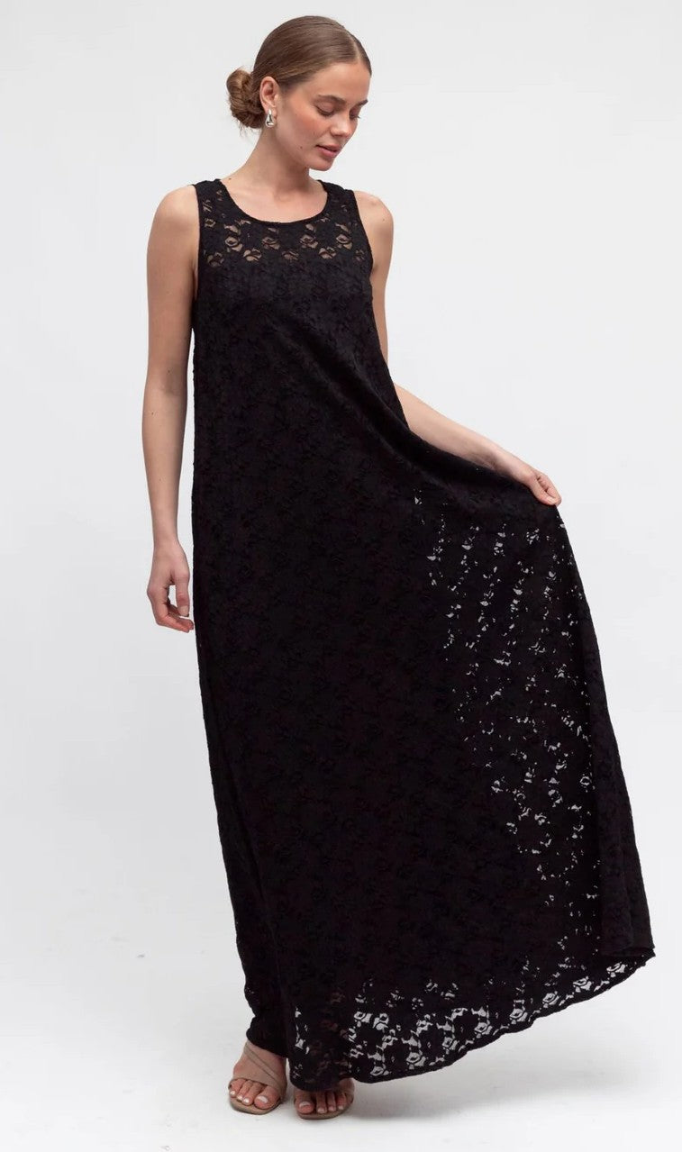 Lace Maxi Dress | Black