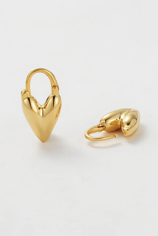 Jess Heart Hoop | Gold