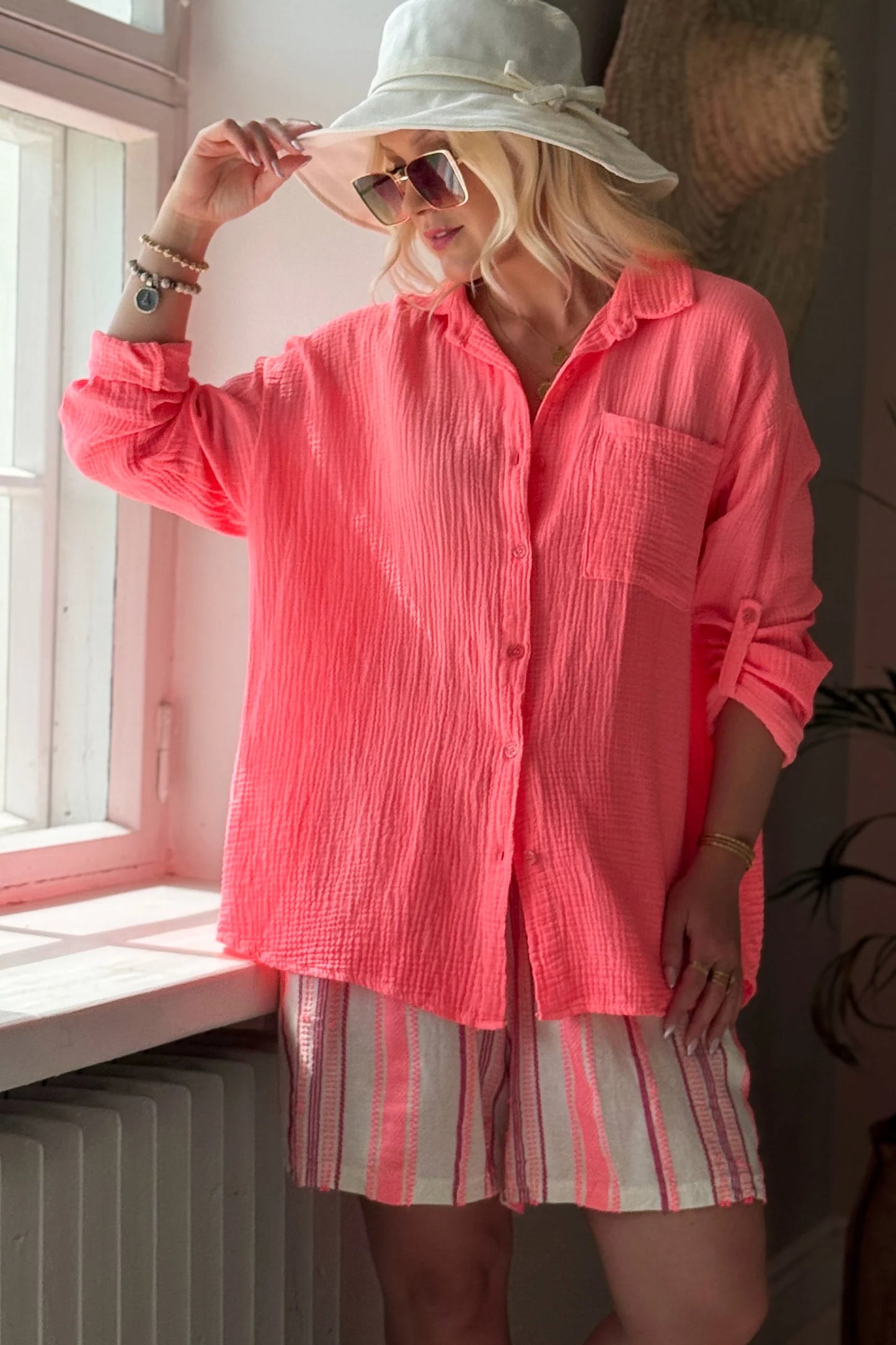 Stripe Shorts | Neon Stripe