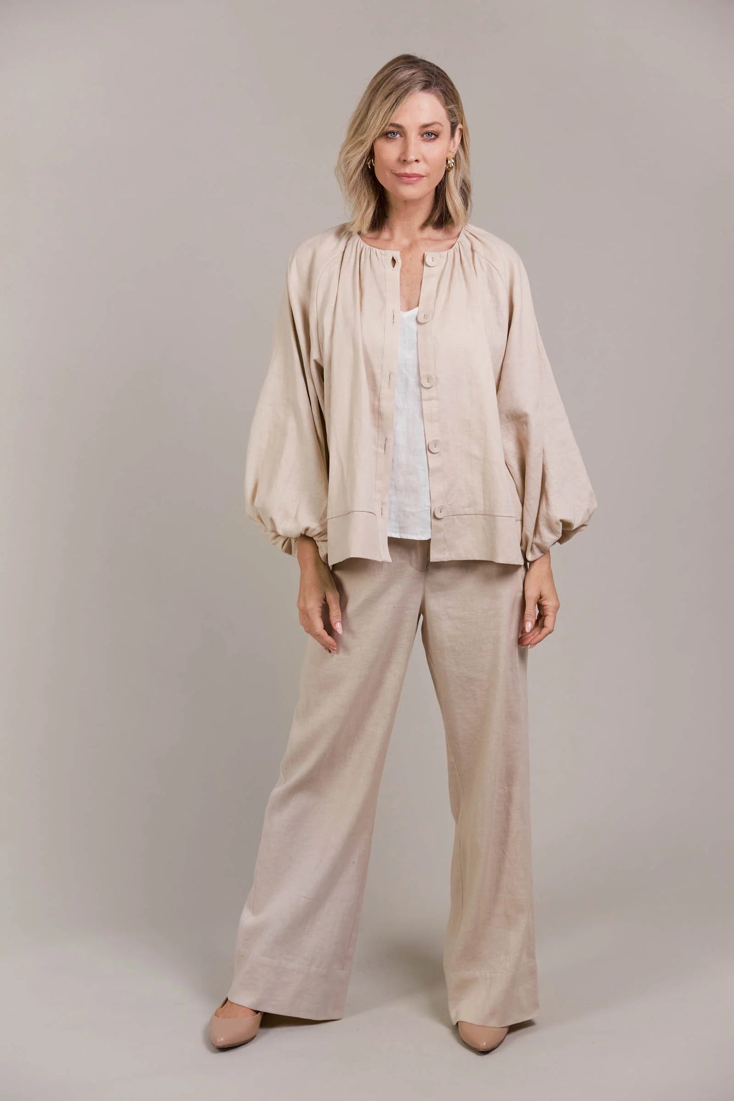 Laax Button Blouse | Ecru