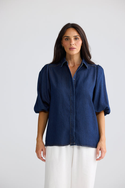 Zelda Blouse | Indigo