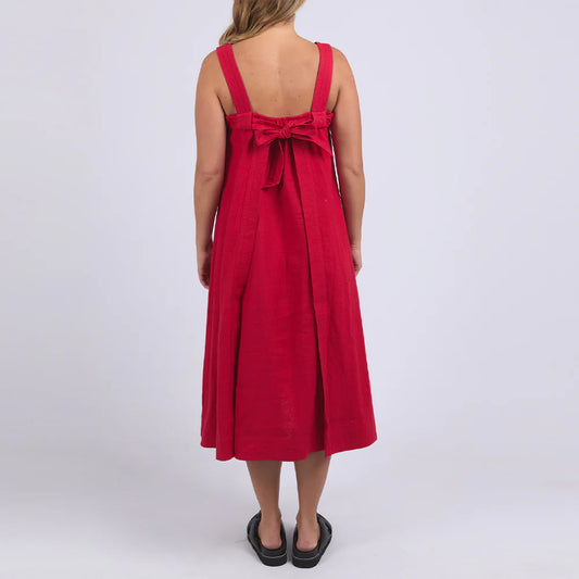 Lourdes Dress - Crimson