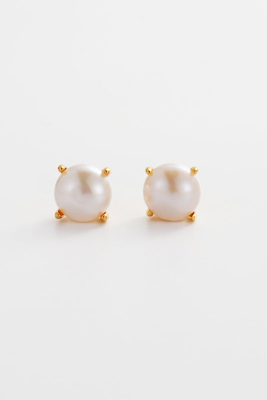 Elise Pearl Stud | Gold