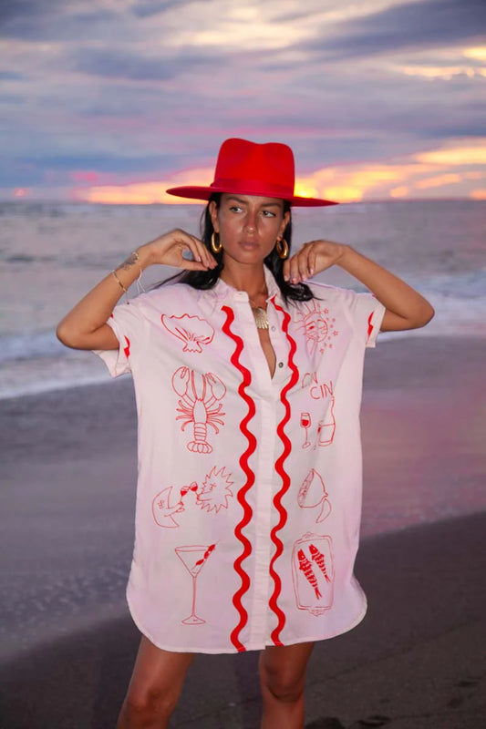 Wine Club Shirt | Pink/Red