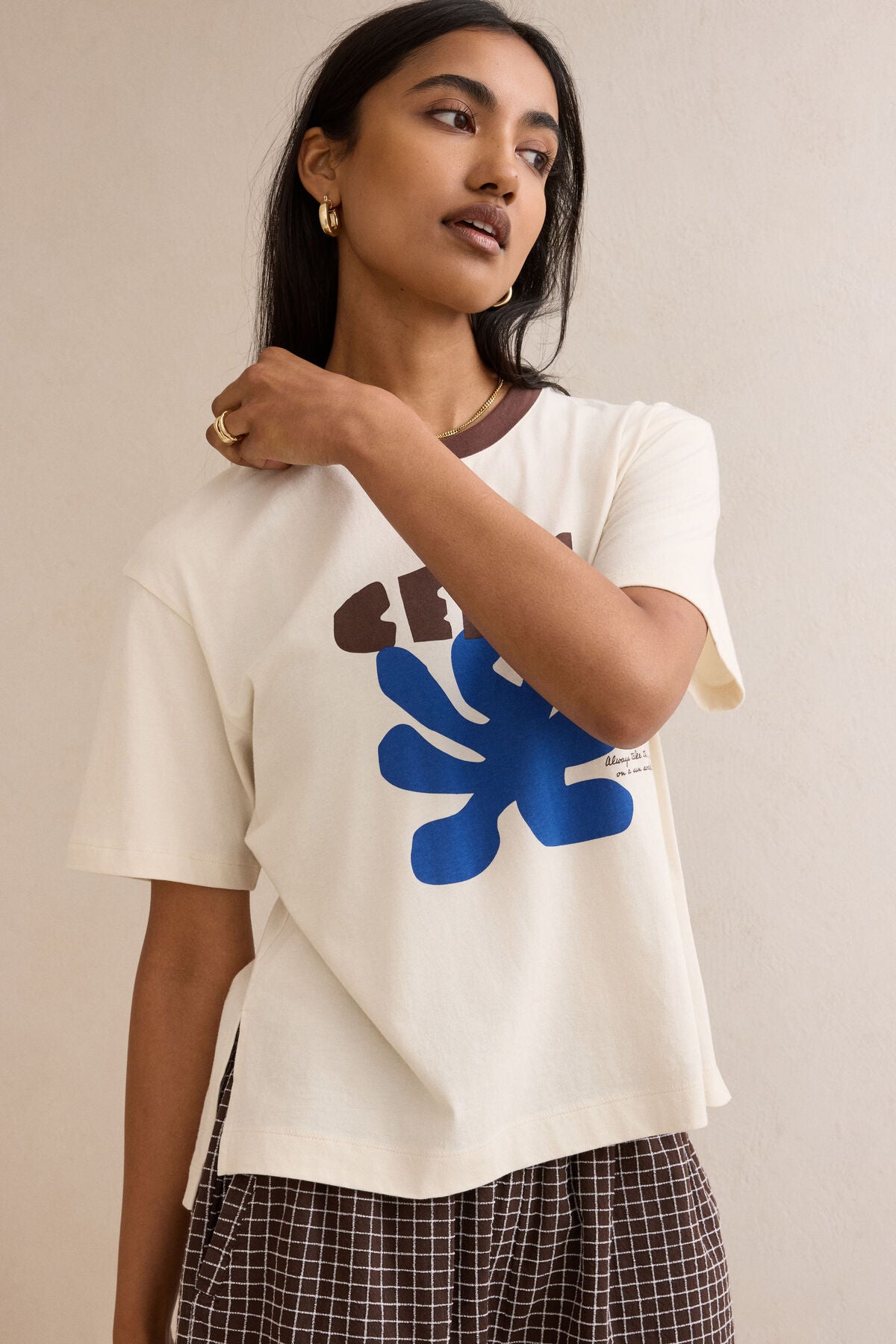 Stevie Slouchy Tee | Buff/Ceres Sunny Afternoon