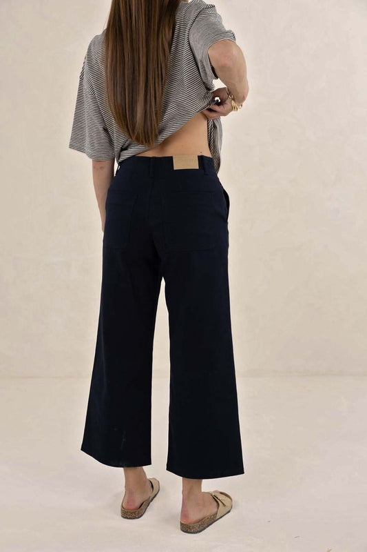 Margot Drill Pant | Navy
