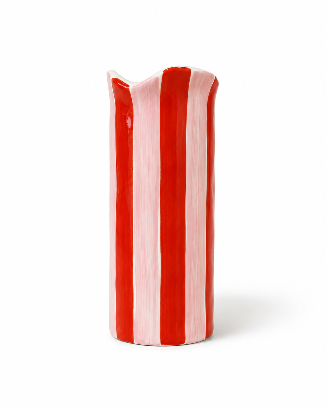 Medium Vase | Red & Pink Stripe