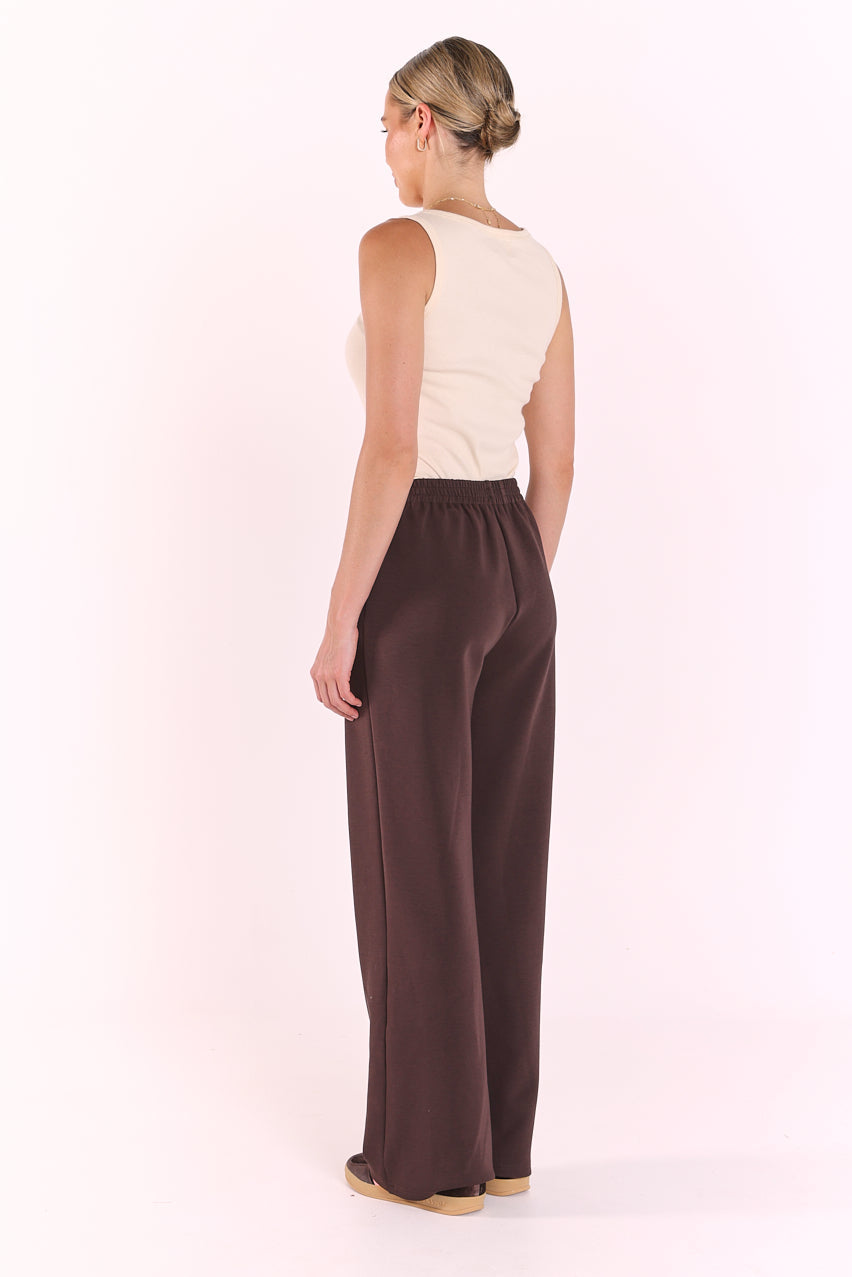 Noah Wide Pant | Dark Chocolate