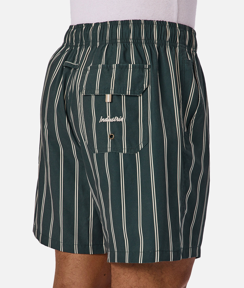 The Posada Swim Short | Pine/White