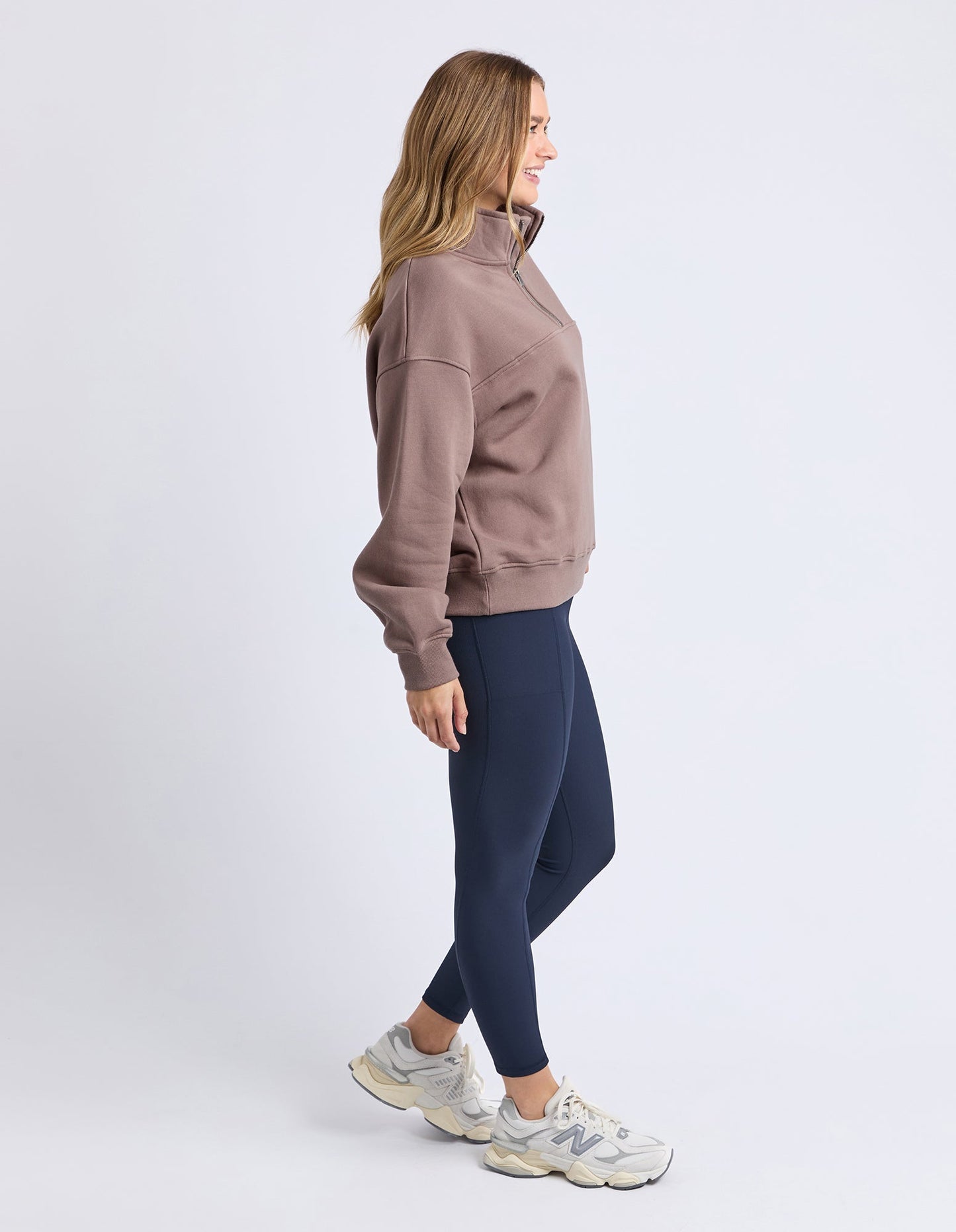 College Zip Crew | Mocha