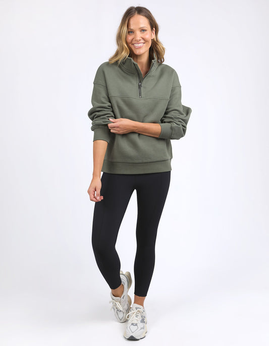 College Zip Crew | Khaki