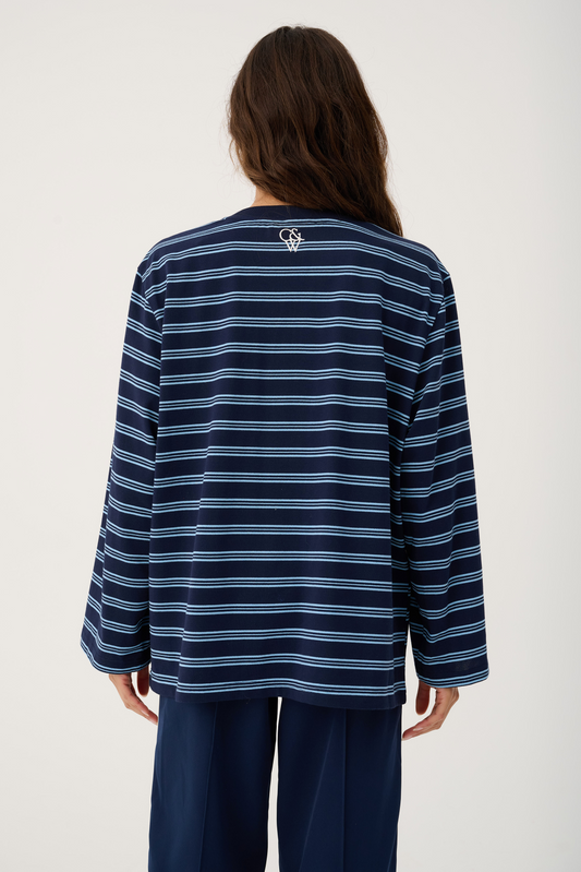 Harley Long Sleeve | Navy Stripe