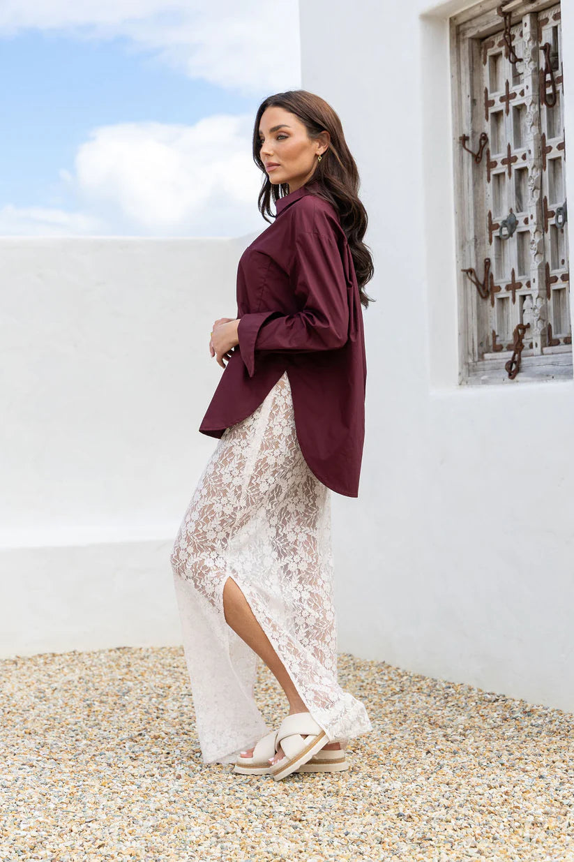 Chloe Lace Skirt | Blush Pink