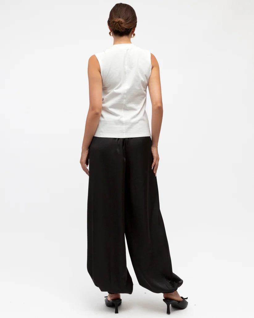 Satin Ballon Pant | Black