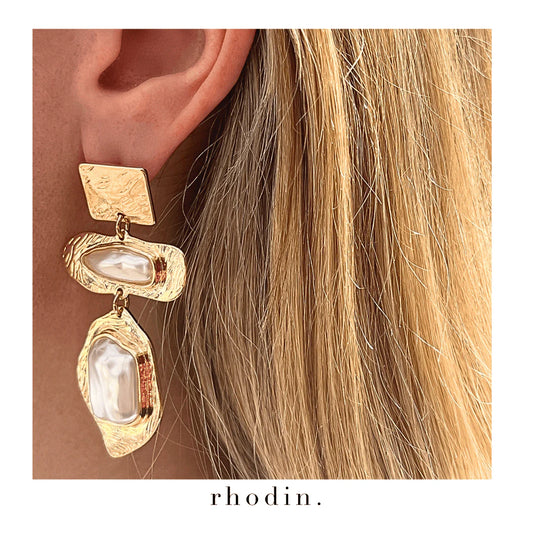 RC Pearl Hydra Gold Earrings
