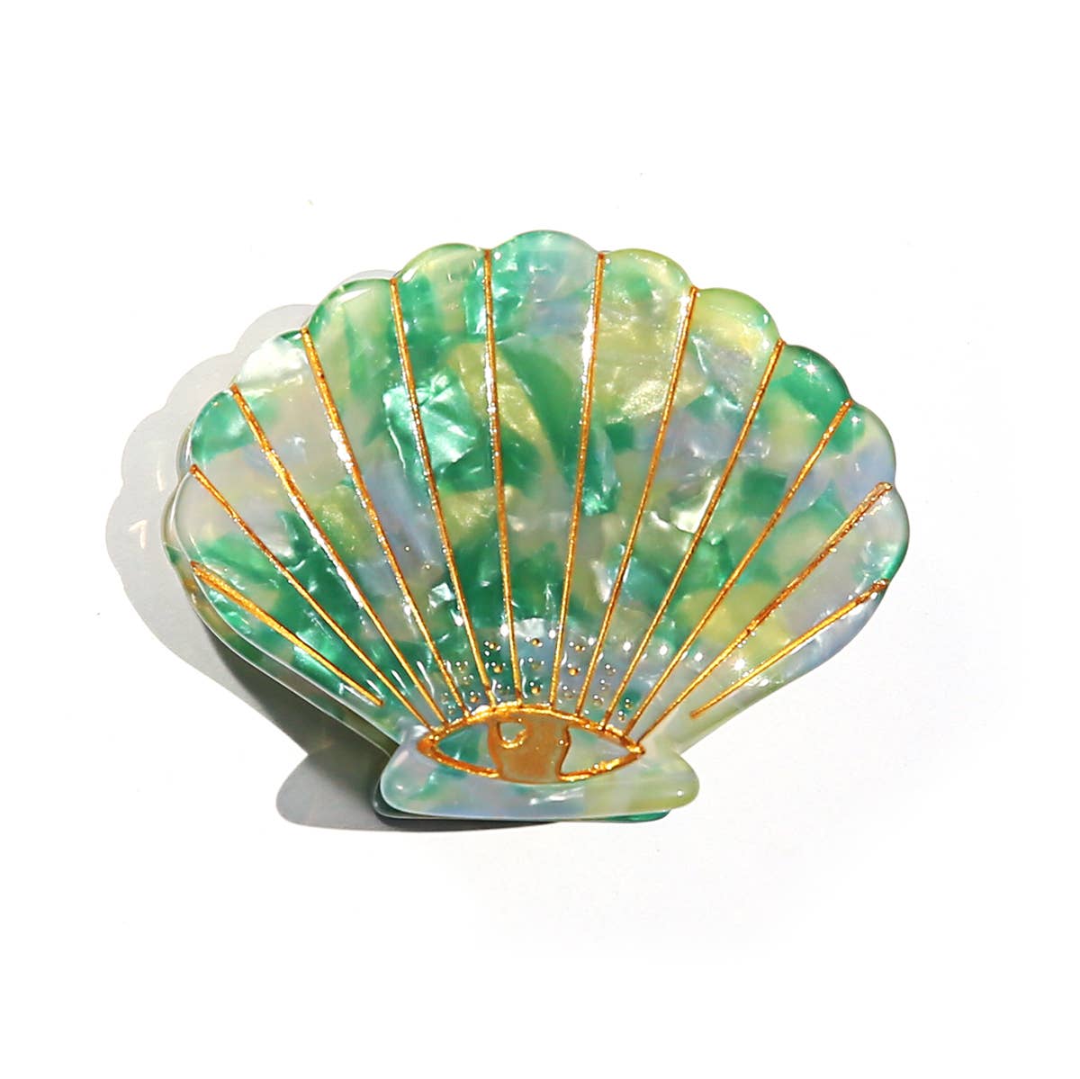 Green Mix Shell Clip