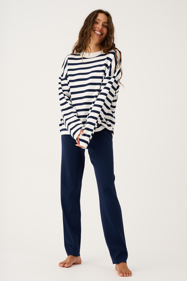 Rae Knit | Navy Stripe