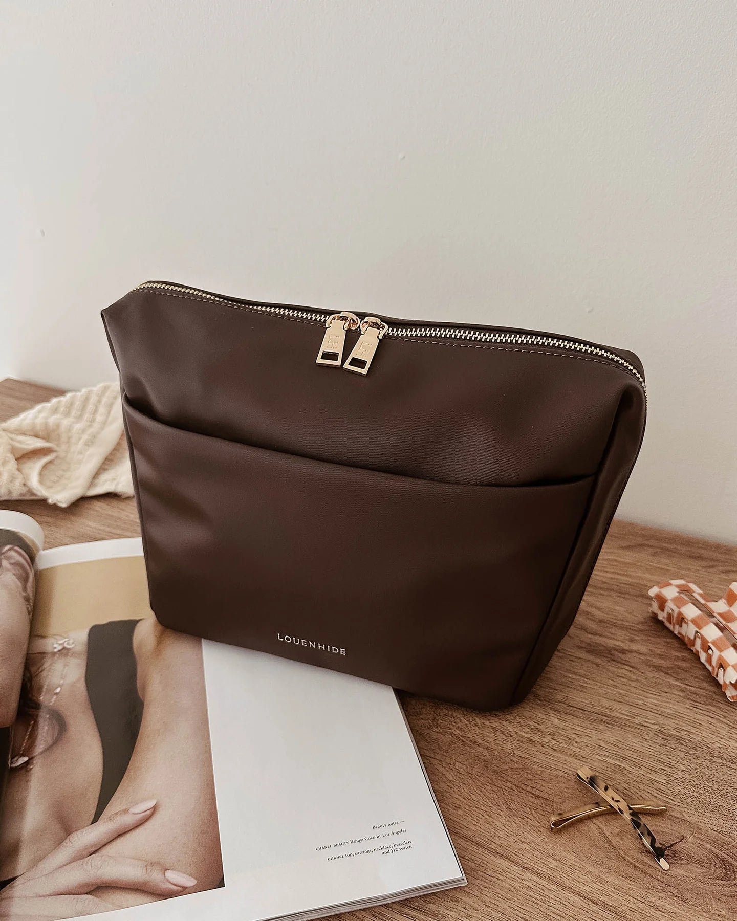 Vanessa Cosmetic Bag | Chocolate