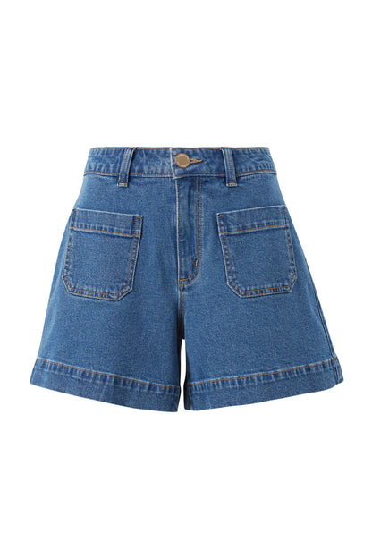 Denim Patch Pocket Short | Fresh Indigo