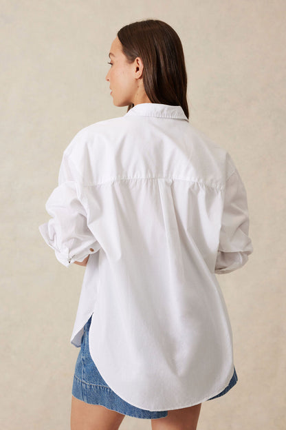 Peta Oversized Shirt | White