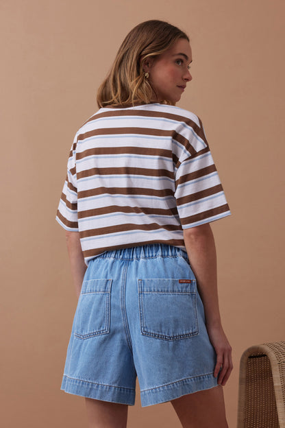 Darcy Relaxed Everyday Short | Mid Blue Wash