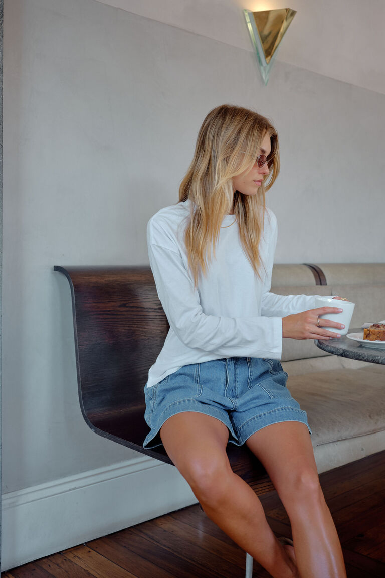 Scout Slouchy L/S Tee | White