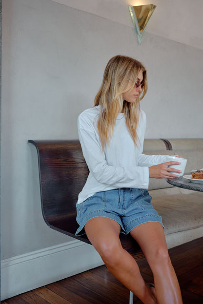 Scout Slouchy L/S Tee | White