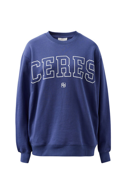 Isla Oversized Slouchy Crew | Washed Navy