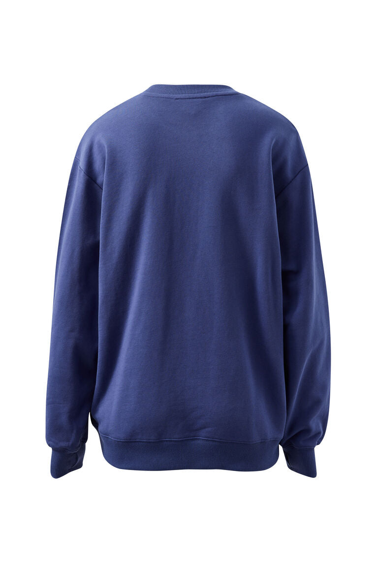 Isla Oversized Slouchy Crew | Washed Navy
