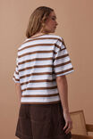 Boa Boxy Pocket Tee | White/Milk Choc Chalk Stripe