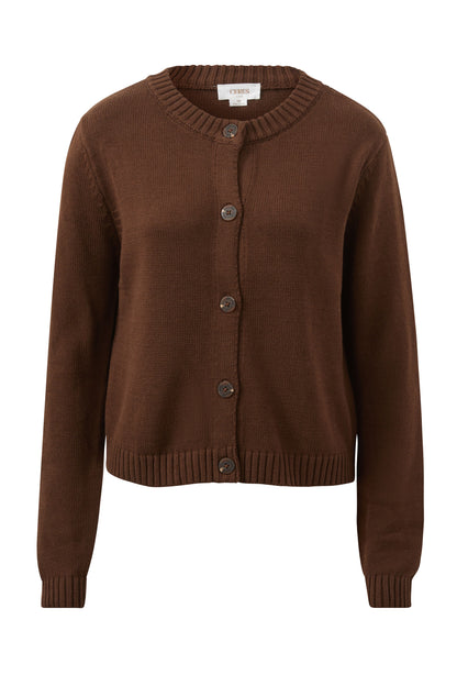 Nelly Long Sleeve Knit Cardi | Chocolate