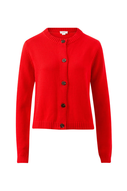Nelly Long Sleeve Knit Cardi | Fiery Red