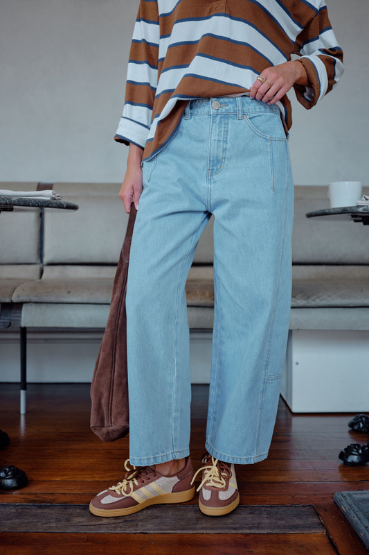 Demi Barrel Jean | Vintage Blue