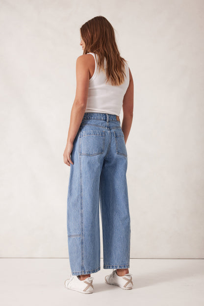 Demi Barrel Jean | Vintage Blue