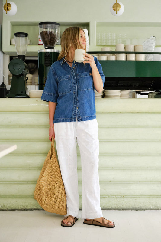 Noa Short Sleeve Shirt | Fresh Indigo