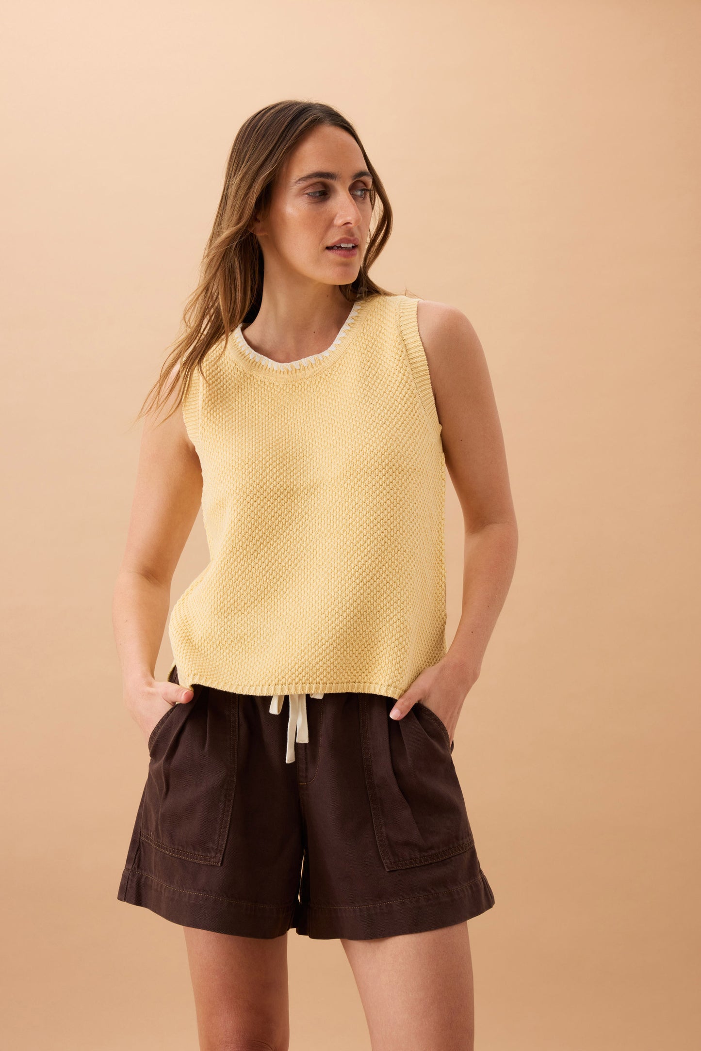 April Knit Tank | Sunny Yellow