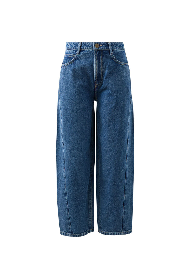 Leah Tapered Barrel Jean | Fresh Indigo