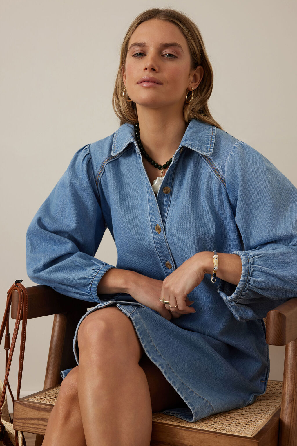 Lenny Mini Dress | Vintage Blue