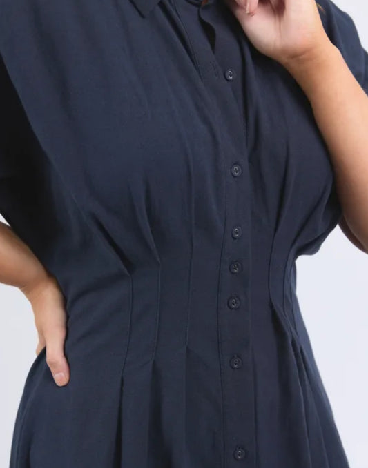 Scarlett Midi Dress - Navy