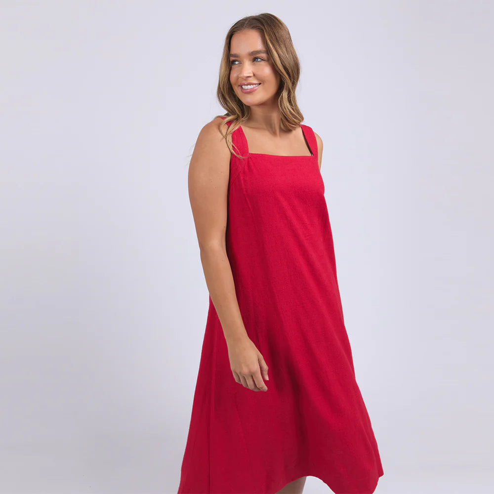 Lourdes Dress - Crimson
