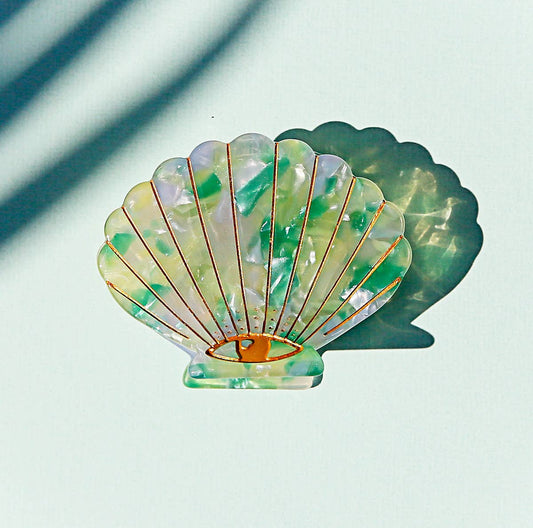Green Mix Shell Clip
