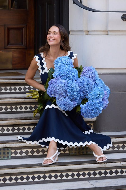 Marlo Midi Dress - Navy