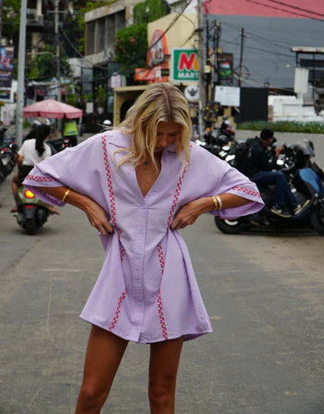 The Mimi Shirt Dress | Lilac