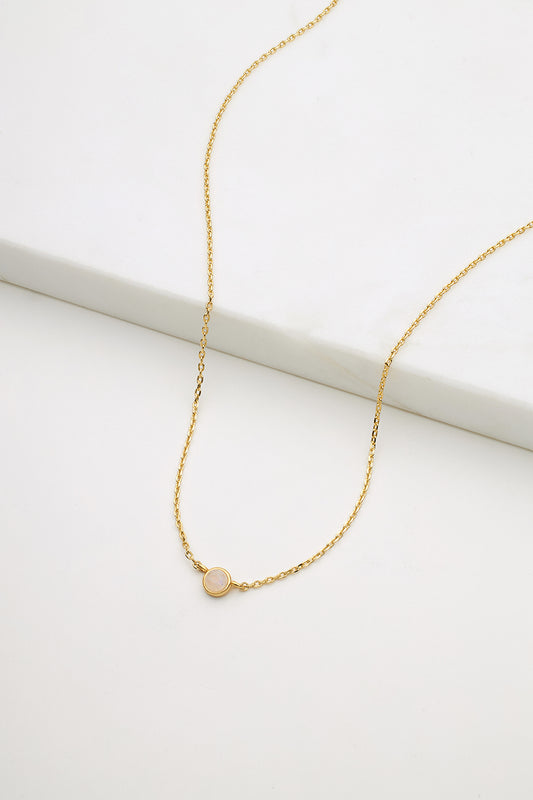 Single Stone Mini Necklace