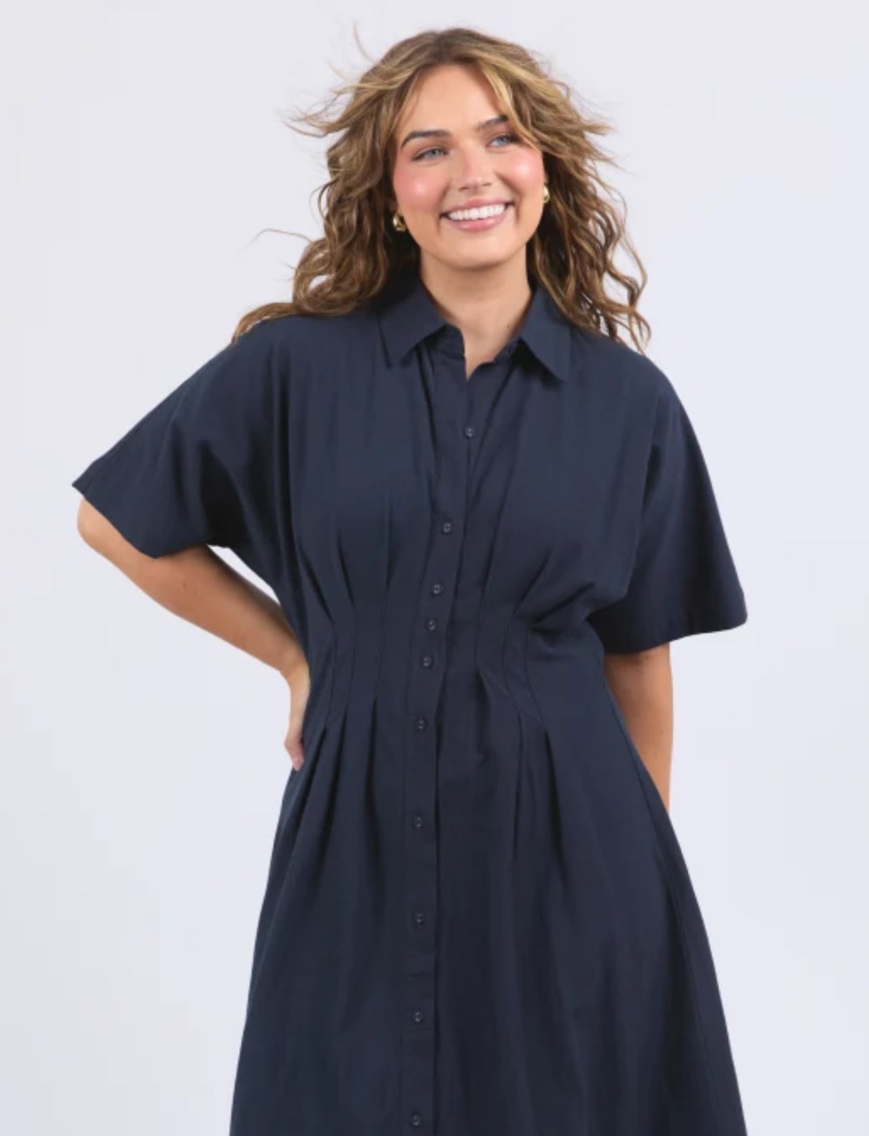 Scarlett Midi Dress - Navy