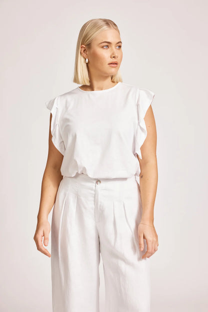 Miramar Palazzo Pant | White