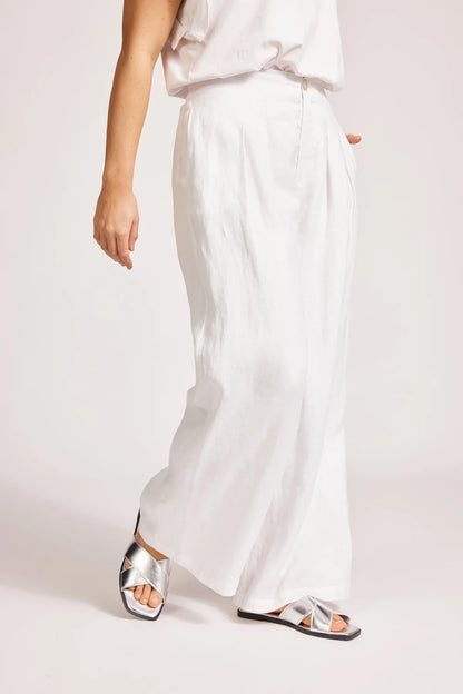 Miramar Palazzo Pant | White