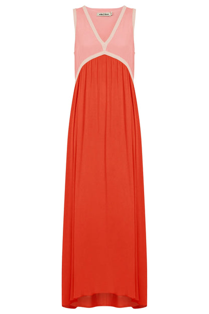 Alegria Spliced Maxi Dress | Cameo Coral